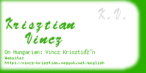 krisztian vincz business card